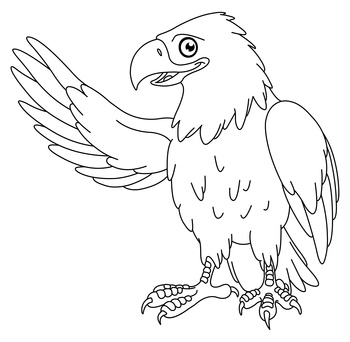 Online coloring book: Eagle without a crown coloring book